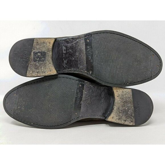 SARTORI GOLD BROWN SUEDE PLAIN TOE ANKLE BOOT HANDMADE IN ITALY MENS SIZE 9.5 - Picture 7 of 8